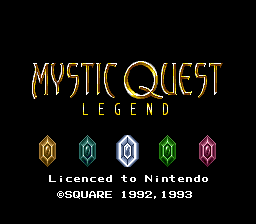 Mystic Quest Legend (Europe) Title Screen
